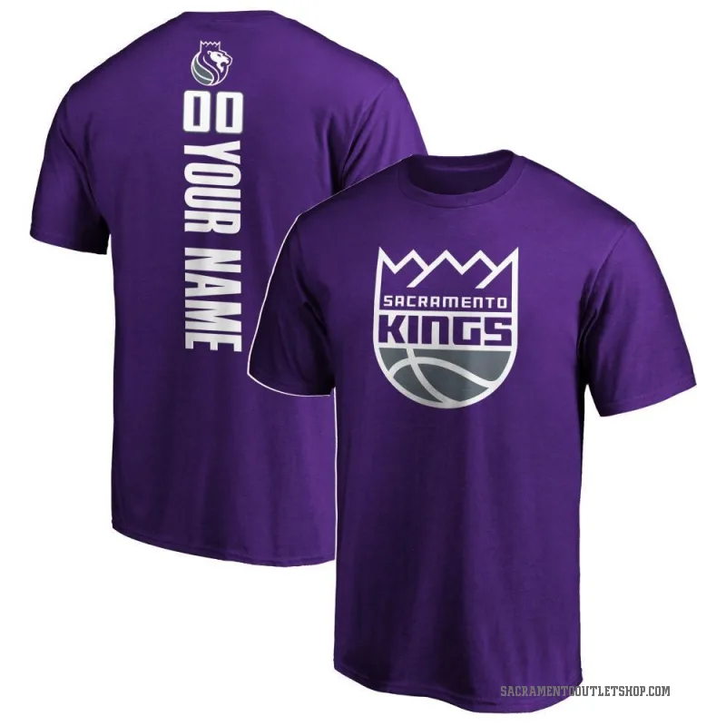 Custom Youth Purple Sacramento Kings Backer T-Shirt