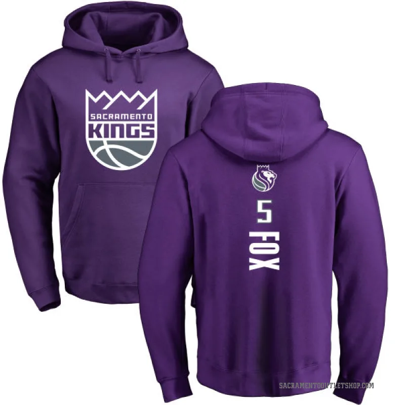 De'Aaron Fox Youth Purple Sacramento Kings Branded Backer Pullover Hoodie