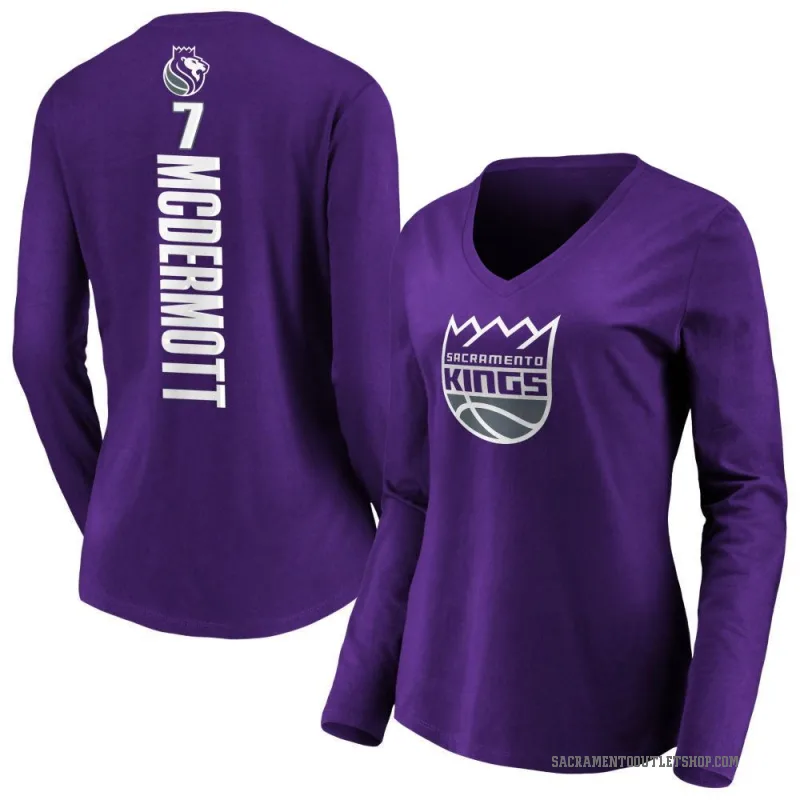 Doug McDermott Women's Purple Sacramento Kings Backer Long Sleeve T-Shirt