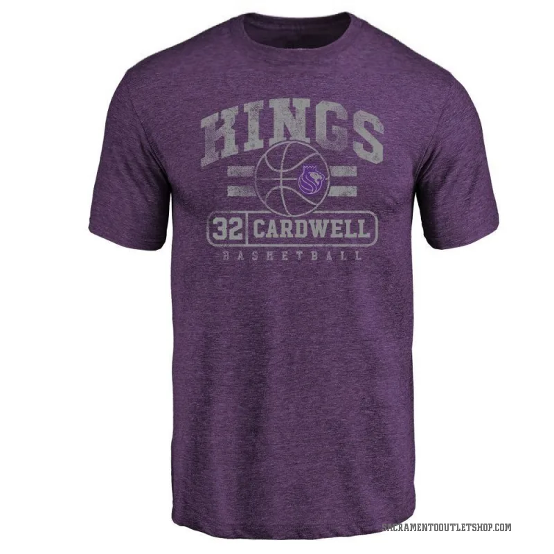 Dylan Cardwell Youth Purple Sacramento Kings Baseline T-Shirt