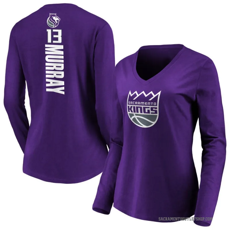 Keegan Murray Women's Purple Sacramento Kings Backer Long Sleeve T-Shirt
