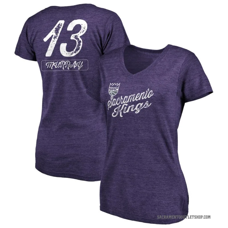 Keegan Murray Women's Purple Sacramento Kings Sideline V-Neck T-Shirt