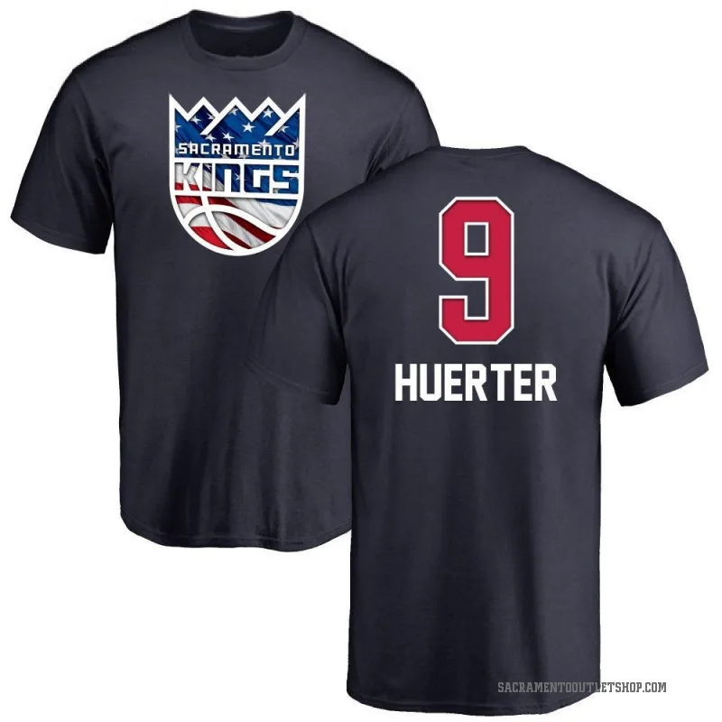 Kevin Huerter Youth Navy Sacramento Kings Name and Number Banner Wave T-Shirt