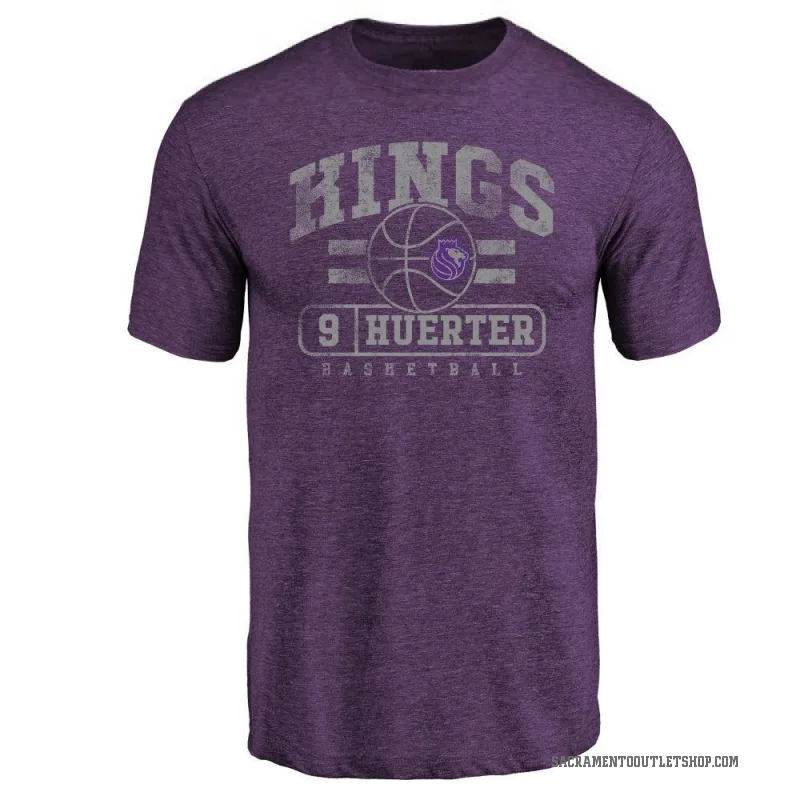 Kevin Huerter Youth Purple Sacramento Kings Baseline T-Shirt
