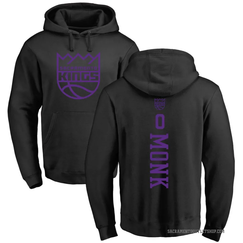 Malik Monk Men's Black Sacramento Kings Branded One Color Backer Pullover Hoodie