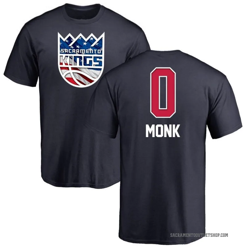 Malik Monk Men's Navy Sacramento Kings Name and Number Banner Wave T-Shirt