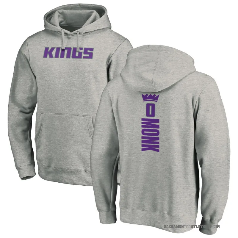 Malik Monk Men's Sacramento Kings Branded Ash Backer Pullover Hoodie