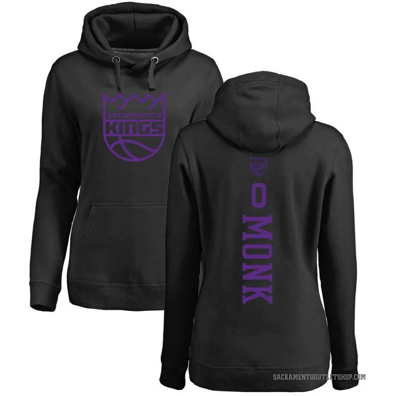 Malik Monk Women's Black Sacramento Kings Branded One Color Backer Pullover Hoodie