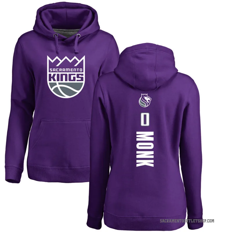 Malik Monk Women's Purple Sacramento Kings Branded Backer Pullover Hoodie