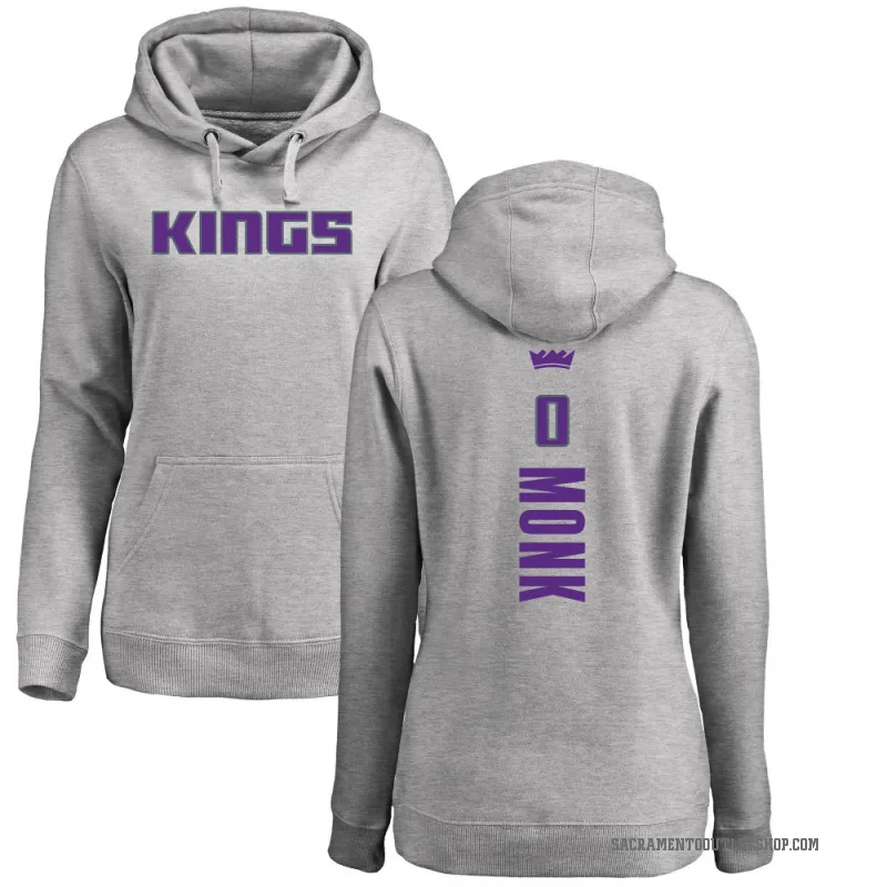 Malik Monk Women's Sacramento Kings Branded Ash Backer Pullover Hoodie