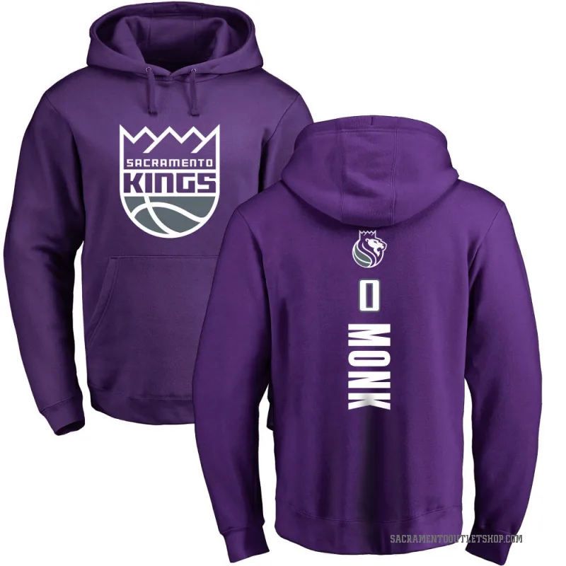 Malik Monk Youth Purple Sacramento Kings Branded Backer Pullover Hoodie