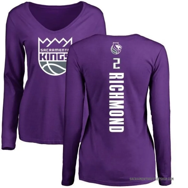 Mitch Richmond Women's Purple Sacramento Kings Backer Long Sleeve T-Shirt