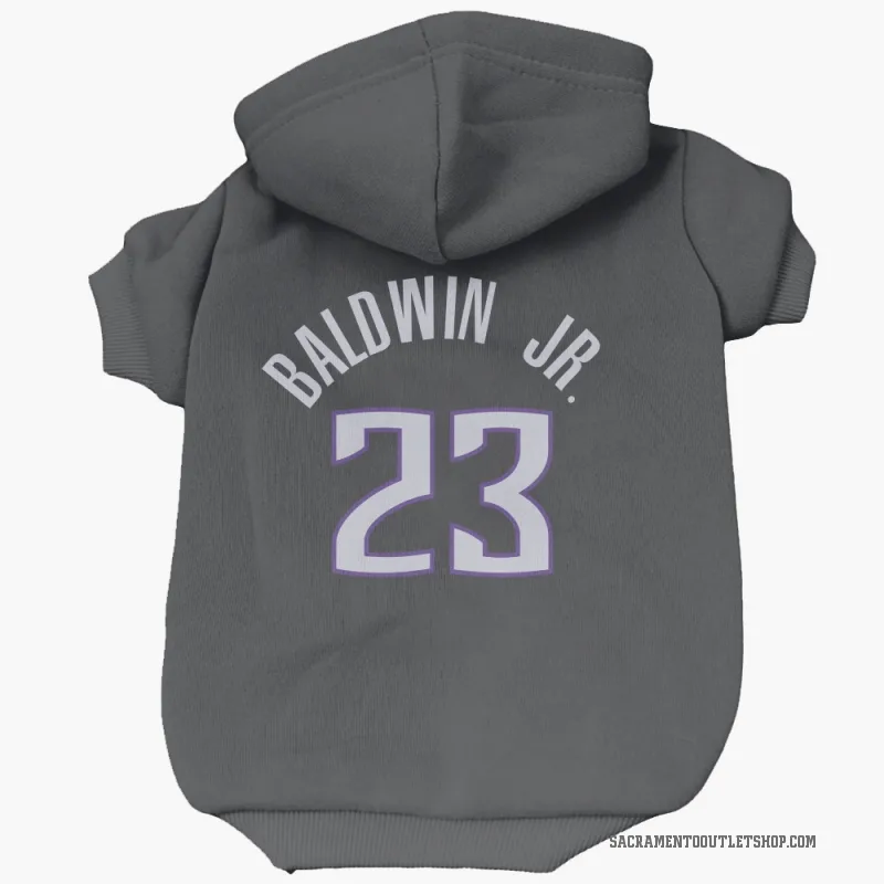 Patrick Baldwin Jr. Black Sacramento Kings Cat & Dog Pet Hoodie