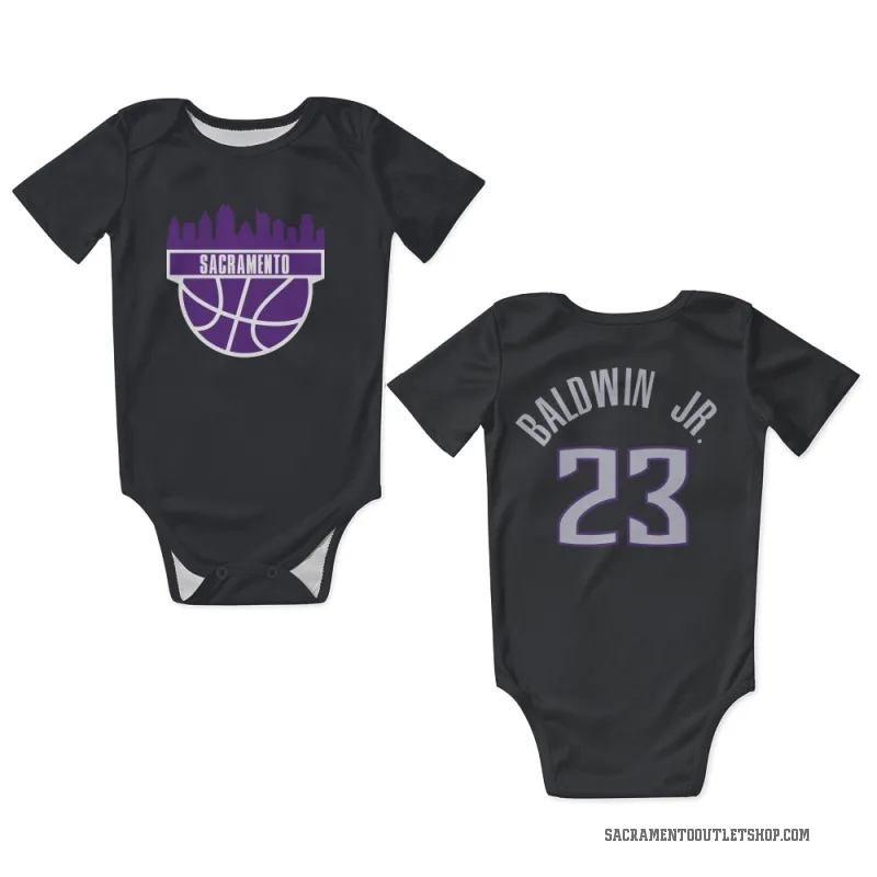 Patrick Baldwin Jr. Black Sacramento Kings Newborn & Infant Bodysuit