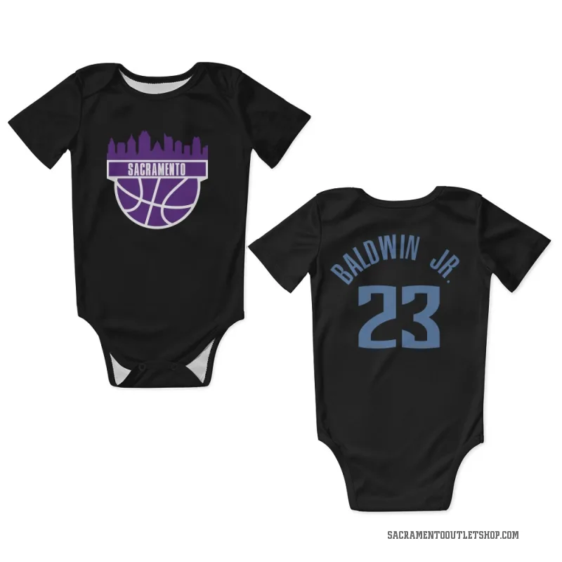 Patrick Baldwin Jr. Blue Sacramento Kings Black Newborn & Infant Bodysuit