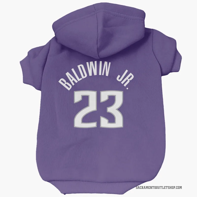 Patrick Baldwin Jr.  Purple Sacramento Kings  Cat & Dog Pet Hoodie