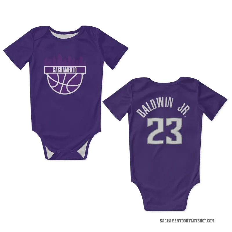 Patrick Baldwin Jr.  Purple Sacramento Kings  Newborn & Infant Bodysuit