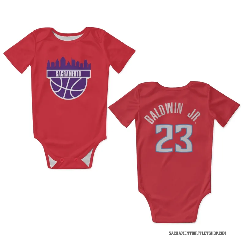 Patrick Baldwin Jr.  Red Sacramento Kings  Newborn & Infant Bodysuit