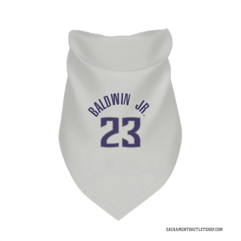 Patrick Baldwin Jr.  White Sacramento Kings  Cat & Dog Pet Bandana