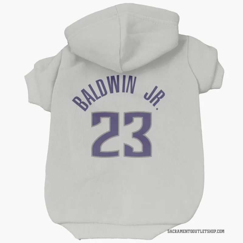 Patrick Baldwin Jr.  White Sacramento Kings  Cat & Dog Pet Hoodie